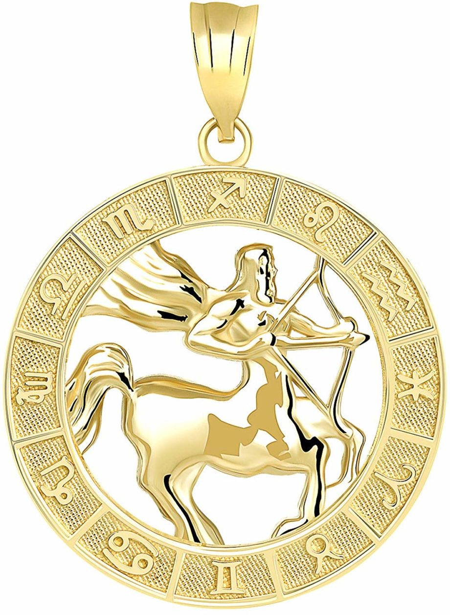 Sagittarius Zodiac Sign Necklace For Women Gold Pendant Necklace